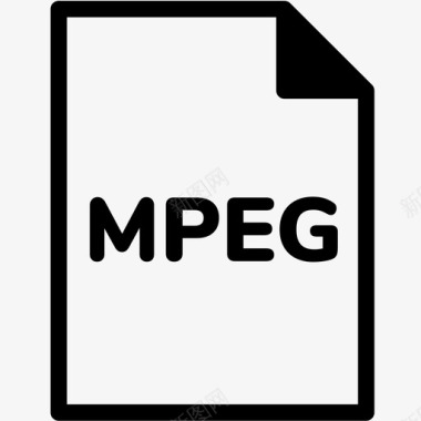 mpeg文件扩展名格式图标图标