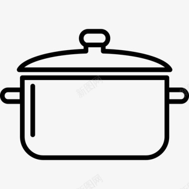 锅和盖子饮料和食物边界颜色图标图标