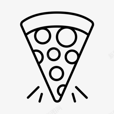 披萨片快餐意大利香肠图标图标