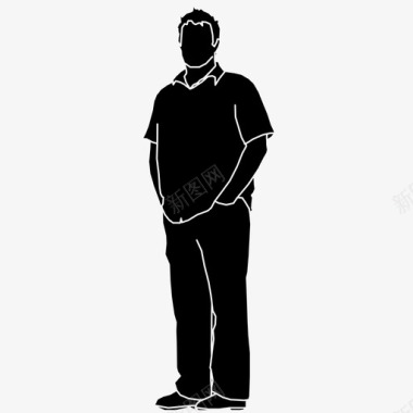 男人人2d黑色图标图标