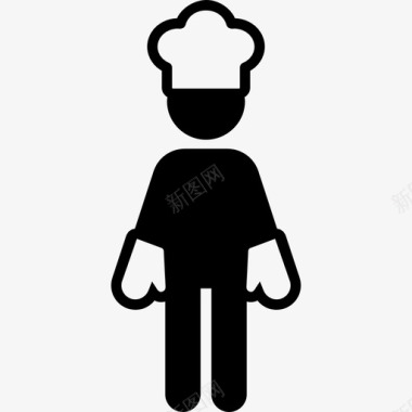 厨房厨师人象形图图标图标