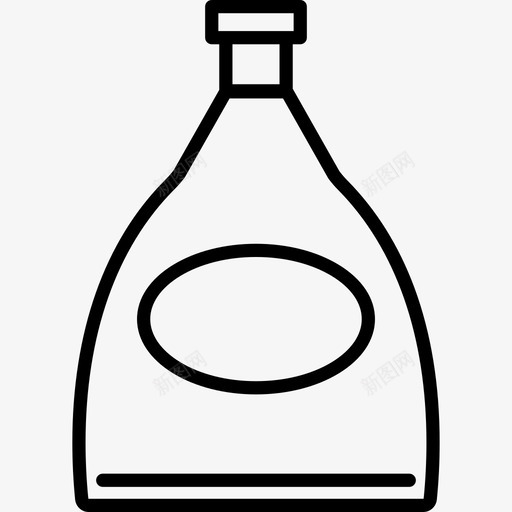 干邑瓶饮料和食品边界颜色图标svg_新图网 https://ixintu.com 干邑设计瓶 边界颜色 饮料和食品