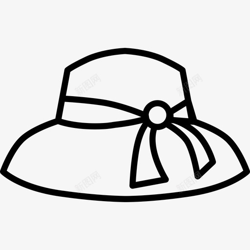 女帽时尚半个世界图标svg_新图网 https://ixintu.com 半个世界 女帽 时尚
