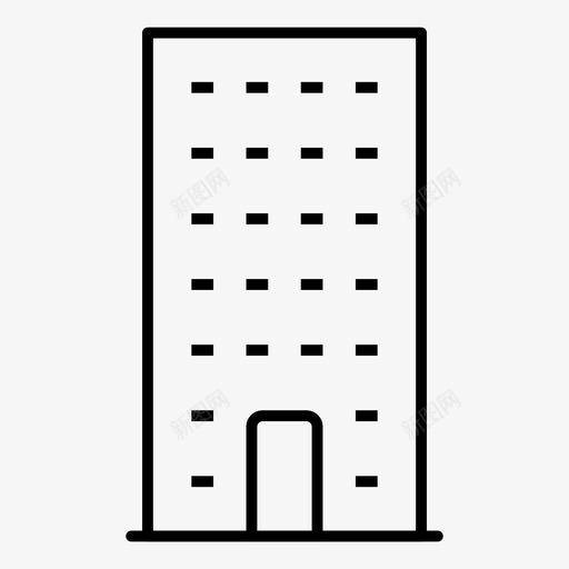 建筑商业地产图标svg_新图网 https://ixintu.com 办公室 办公室细线卷1 商业 地产 建筑 酒店
