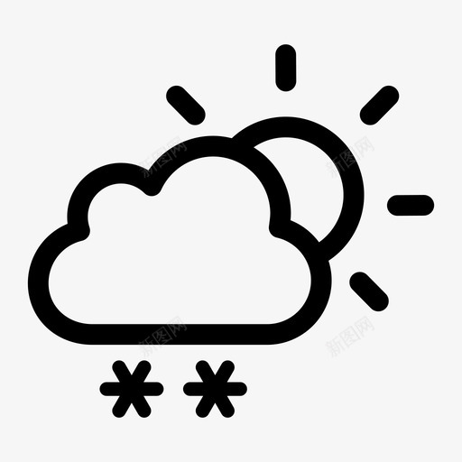 ic_weather_13_snow flurrysvg_新图网 https://ixintu.com ic_weather_13_snow flurry