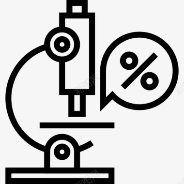 市场分析图表显微镜图标图标