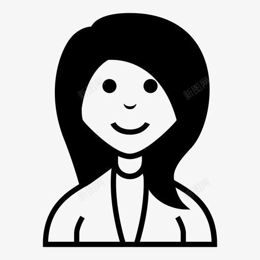 职业女性化身角色图标svg_新图网 https://ixintu.com 人物 化身 职业女性 角色