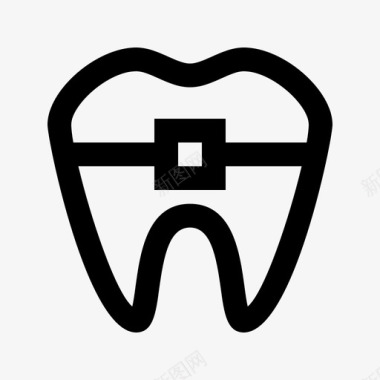 牙齿牙医医院网络网格图标图标
