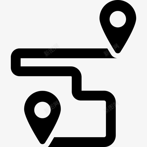 路线图和GPS数据分析图标svg_新图网 https://ixintu.com 路线图和GPS数据分析