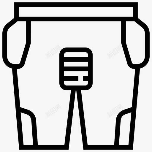 运动短裤美式橄榄球图标svg_新图网 https://ixintu.com 橄榄球 美式 美式足球 运动短裤