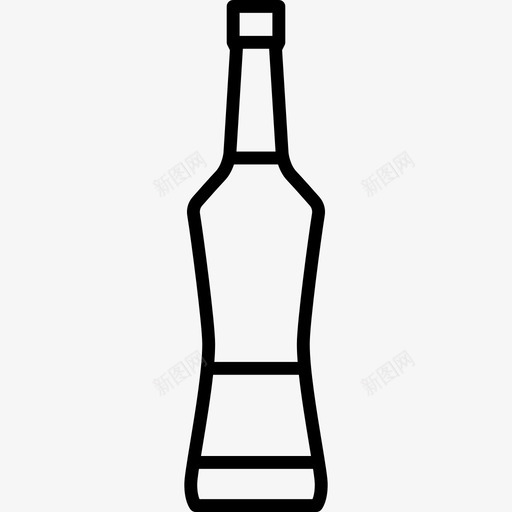 威士忌瓶饮料和食物边界颜色图标svg_新图网 https://ixintu.com 威士忌瓶 边界颜色 饮料和食物