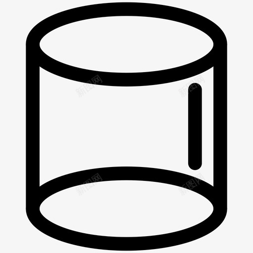 物体圆柱创意轮廓图标svg_新图网 https://ixintu.com 创意 图形和形状 形状 物体圆柱 轮廓