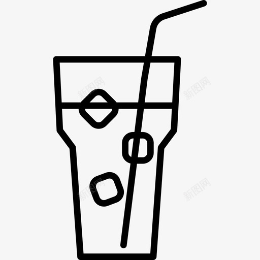 柠檬水玻璃饮料和食物边界颜色图标svg_新图网 https://ixintu.com 柠檬水玻璃 边界颜色 饮料和食物