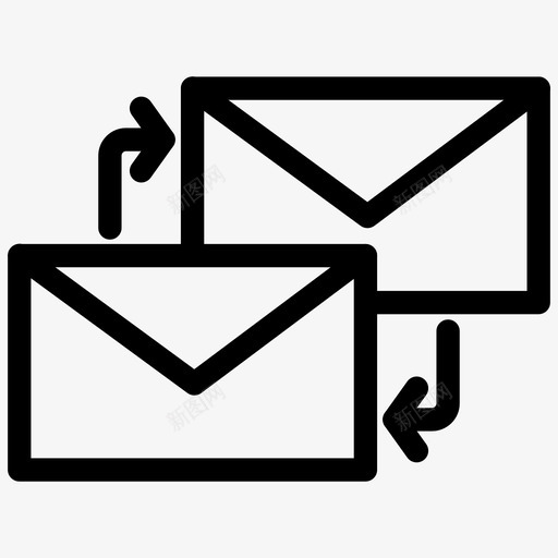 邮件交换电子邮件信封图标svg_新图网 https://ixintu.com 信封 收件箱 电子邮件 邮件 邮件交换