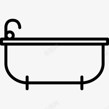 浴缸建筑物不动产图标图标