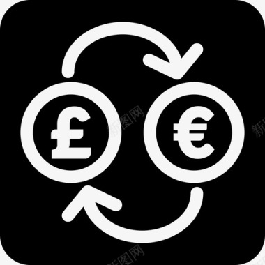 英镑兑欧元汇率货币兑换欧元兑英镑图标图标