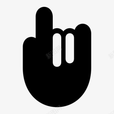 摇滚音乐会手指图标图标