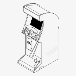 街机模拟器赛车模拟器街机游戏玩家图标高清图片