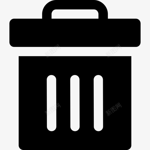 垃圾桶袋子垃圾箱图标svg_新图网 https://ixintu.com 垃圾 垃圾桶 垃圾箱 清洁维护标志 袋子