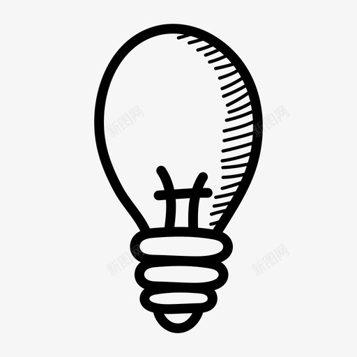 灯泡注意力想法图标svg_新图网 https://ixintu.com 想法 注意力 灯泡 照明