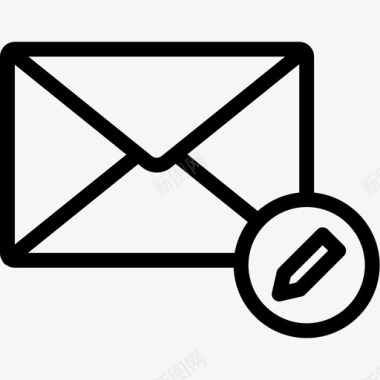 写电子邮件信封信件图标图标