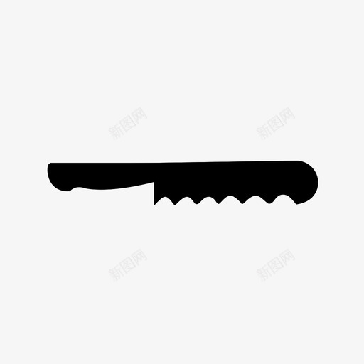 面包刀烹饪切割图标svg_新图网 https://ixintu.com 切割 烹饪 面包刀 食物