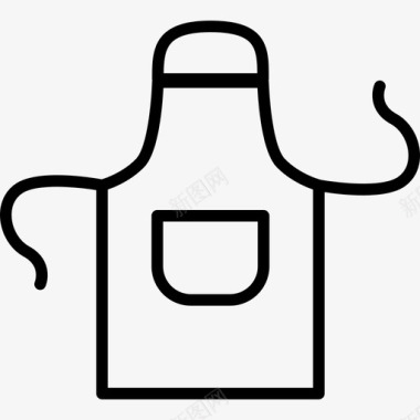围裙饮料和食物边框颜色图标图标