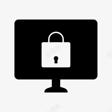 锁定计算机密码保护专用计算机图标图标