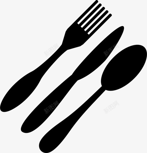 采购产品银器餐具叉子图标svg_新图网 https://ixintu.com 刀 勺子 叉子 采购产品银器 餐具