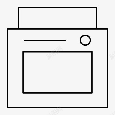 烤箱电子产品厨房用具图标图标