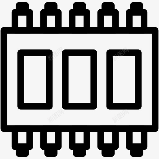 ram芯片内存图标svg_新图网 https://ixintu.com ram 内存 微芯片 技术 硬件 芯片
