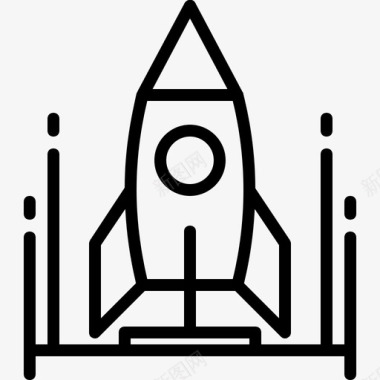 火箭发射商业创业图标图标