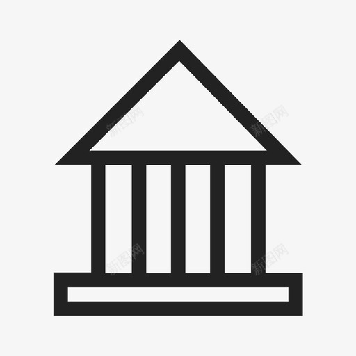 银行拼贴画图书馆图标svg_新图网 https://ixintu.com 图书馆 拼贴画 银行