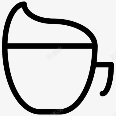 卡布奇诺咖啡杯子图标图标