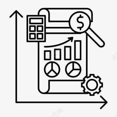 市场分析图表位置图标图标