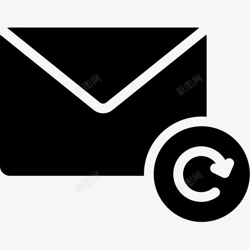 刷新电子邮件信封信件图标svg_新图网 https://ixintu.com 信件 信封 刷新电子邮件 电子邮件卷2字形