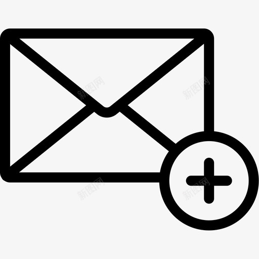 添加电子邮件信封信件图标svg_新图网 https://ixintu.com 信件 信封 添加电子邮件 电子邮件第3行 邮箱