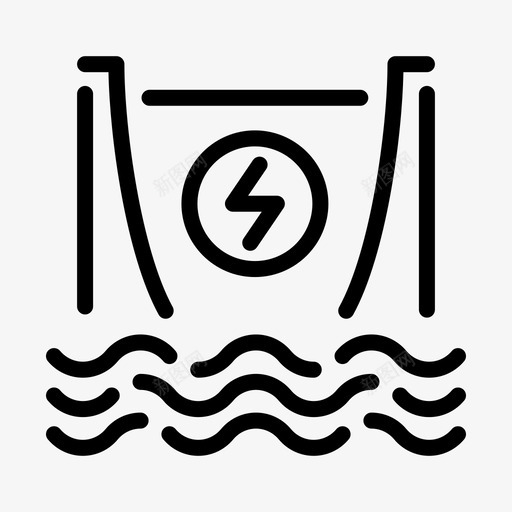 水电大坝能源发电图标svg_新图网 https://ixintu.com 发电 水 水电大坝 清洁能源发电 能源