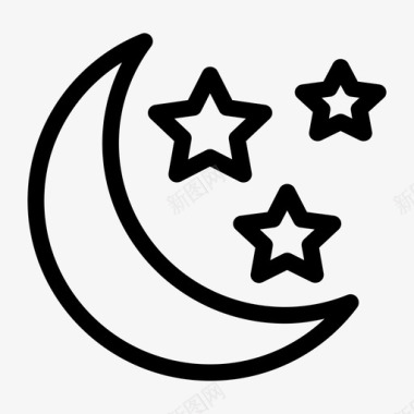 夜月星图标图标