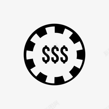 赌场筹码赌注美元符号图标图标