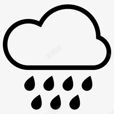 雨水天气图标图标