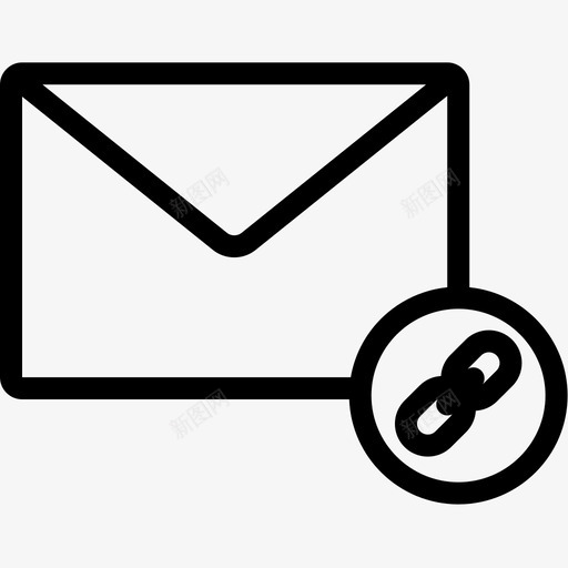 链接电子邮件信封信件图标svg_新图网 https://ixintu.com 信件 信封 电子邮件第2行 链接电子邮件
