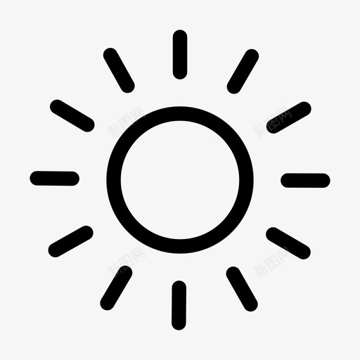 太阳阳光天气图标svg_新图网 https://ixintu.com 天气 天气预报 太阳 阳光