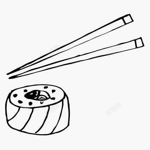 寿司食品手绘图标svg_新图网 https://ixintu.com 寿司 手绘 日本 素描 素描图标 食品