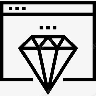 干净的代码钻石宝石图标图标