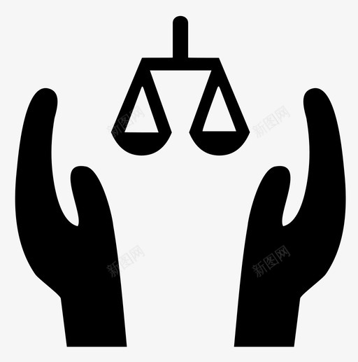 法律关怀崇拜双手图标svg_新图网 https://ixintu.com 双手 崇拜 正义 法律关怀