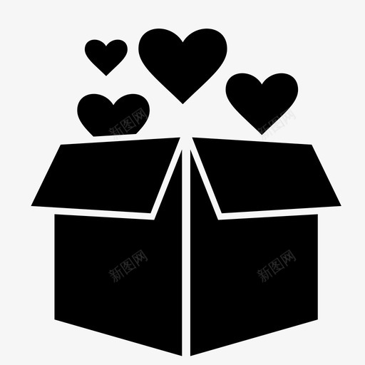 产品盒子礼物图标svg_新图网 https://ixintu.com 产品 产品线 包装 情人节 爱情 盒子 礼物