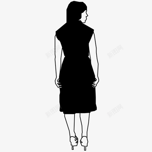 女人女孩人图标svg_新图网 https://ixintu.com 2d人物 人 女人 女人背面 女孩 散步 购物