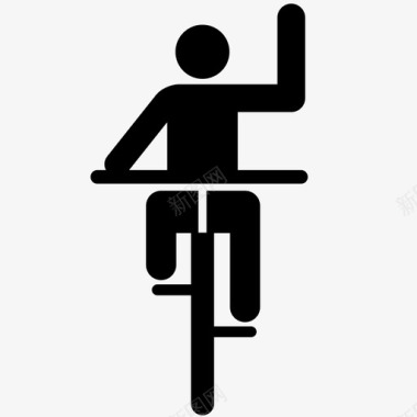 手信号自行车左转图标图标