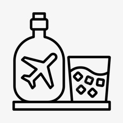 飞机休息室设计机场酒吧饮料头等舱图标高清图片